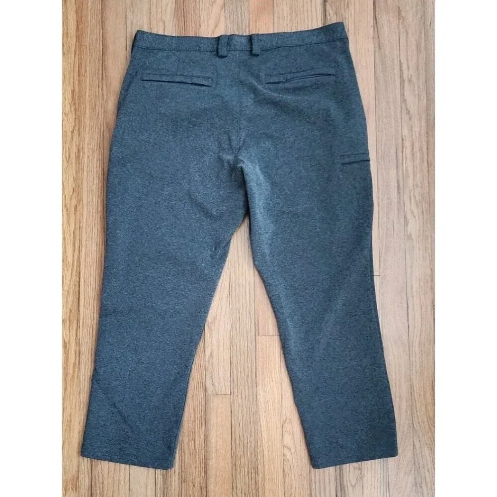 Duluth Trading Travel Pants Flex Incog- Chino Soft Knit Stretch Comfy 38x30 Grey